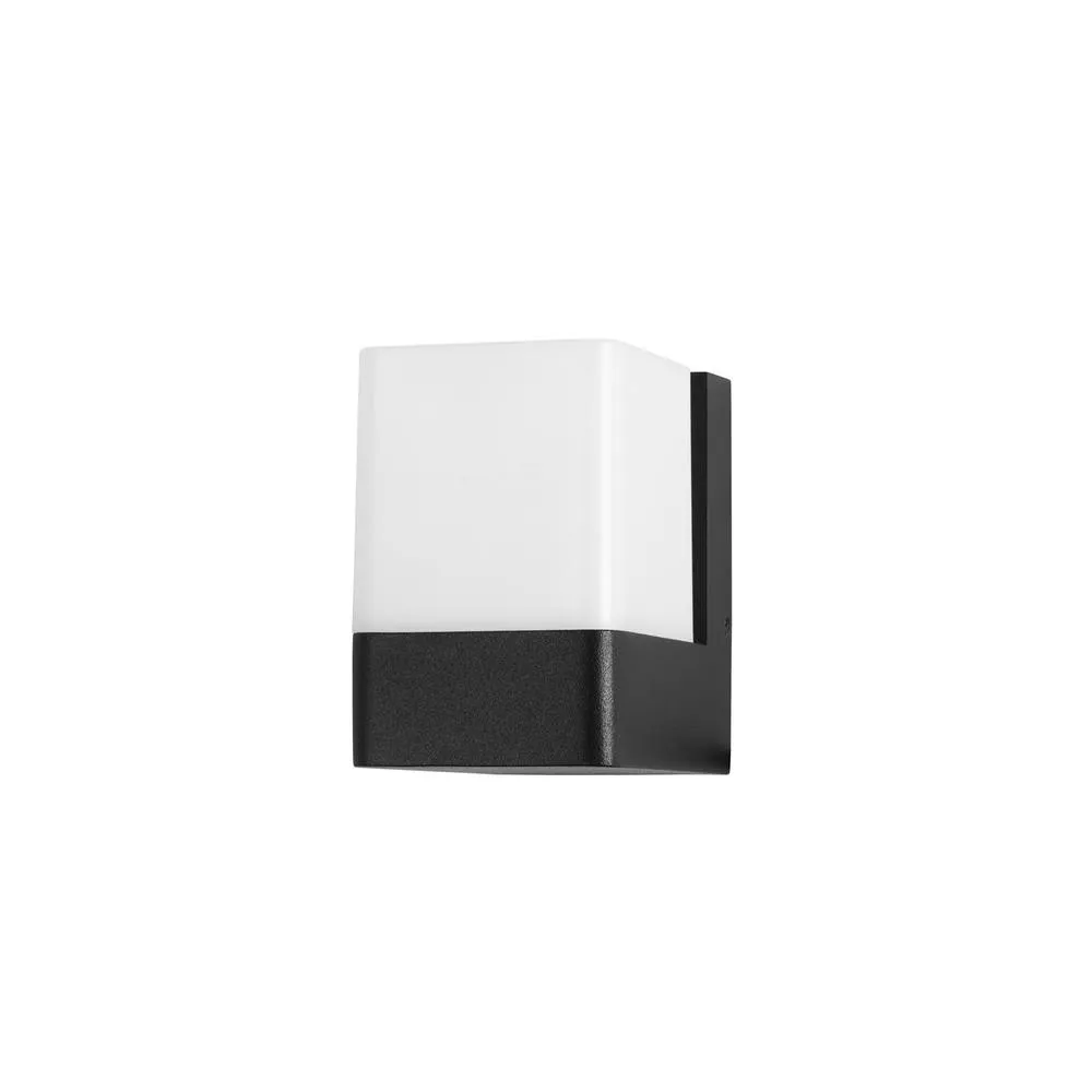 Netlighting Opalo LED Outdoor Modern Wall Lamp Black Opal WarmWhite 3000K IP44