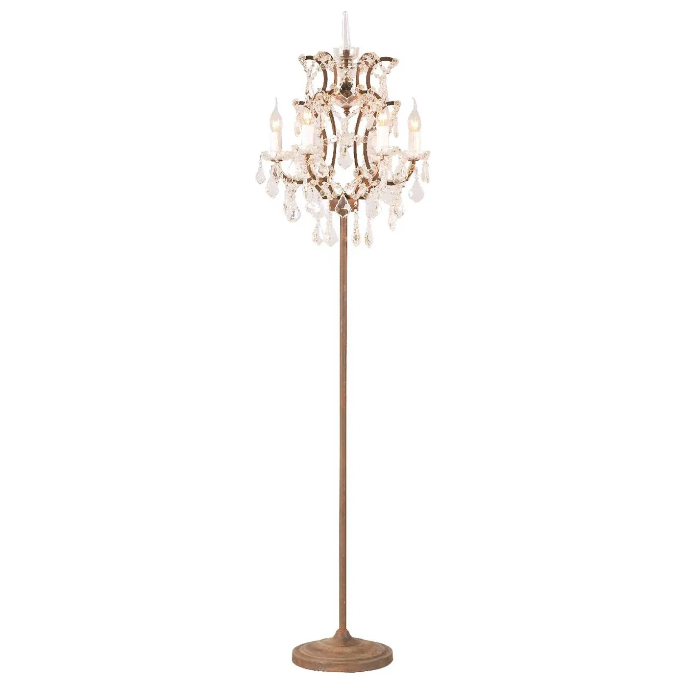 Timothy Oulton Crystal Floor Lamp, Antique Rust