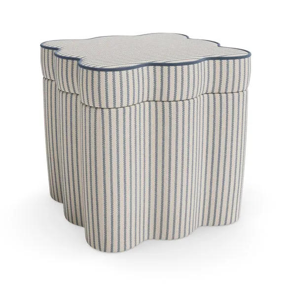 Wavie Tiny Stripe Storage Footstool 6