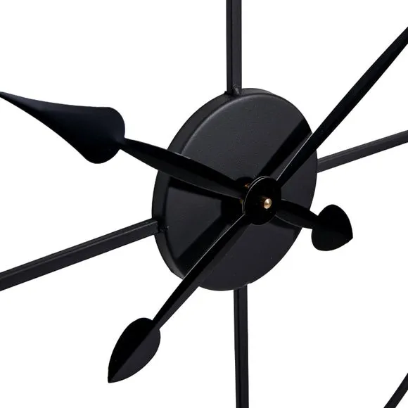 Black Metal Skeleton Wall Clock 5