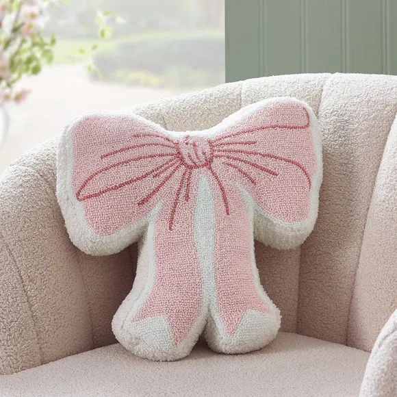 Catherine Lansfield Bow Boucle 3D Cushion