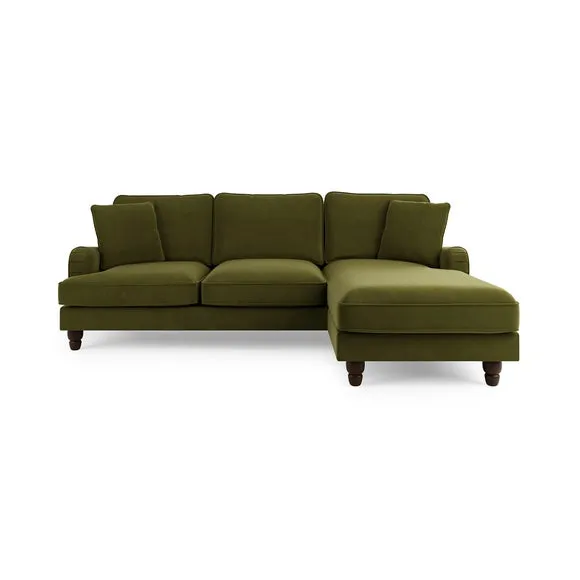 Beatrice Matte Velvet Corner Sofa 3
