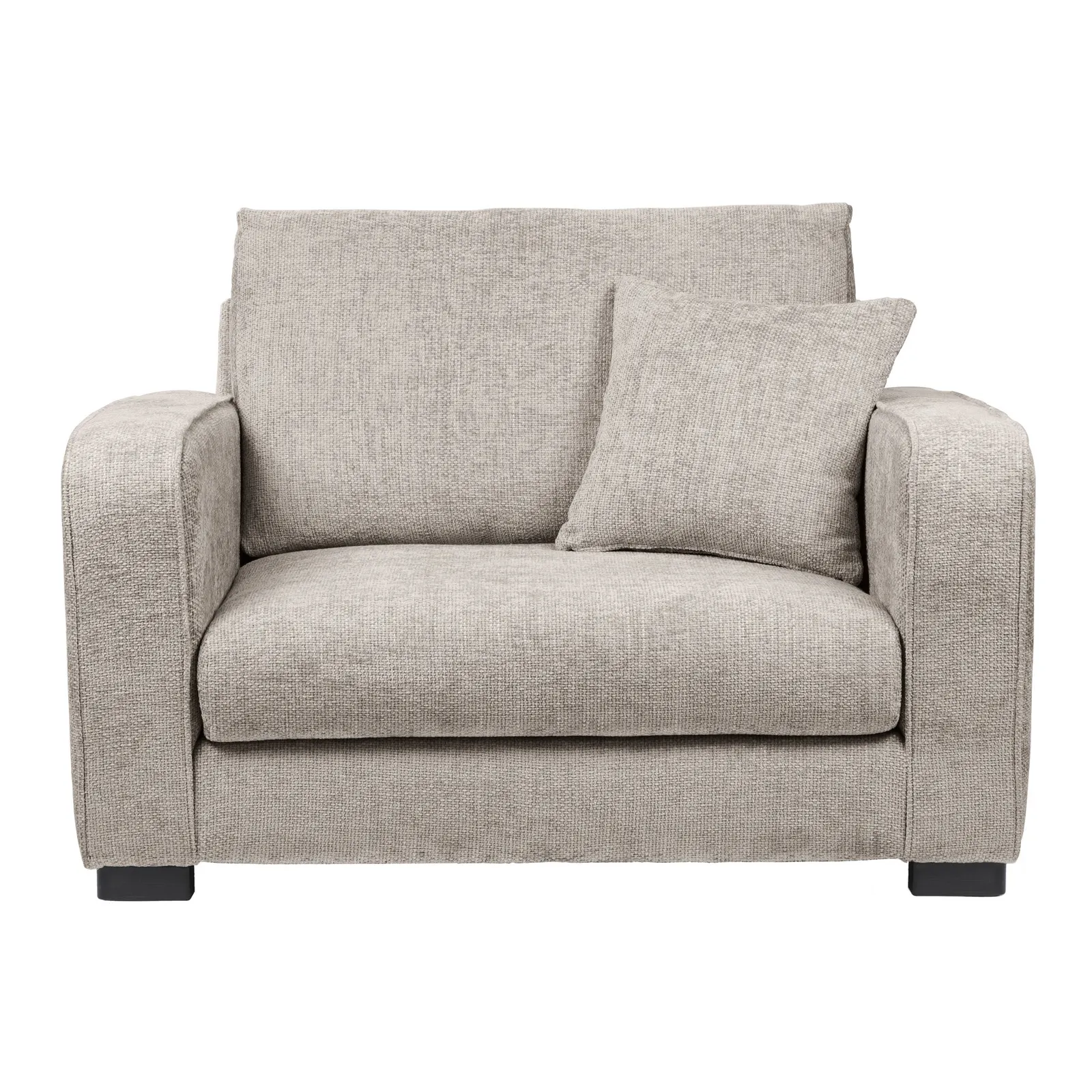 Carson Chunky Chenille Snuggle Chair Grey