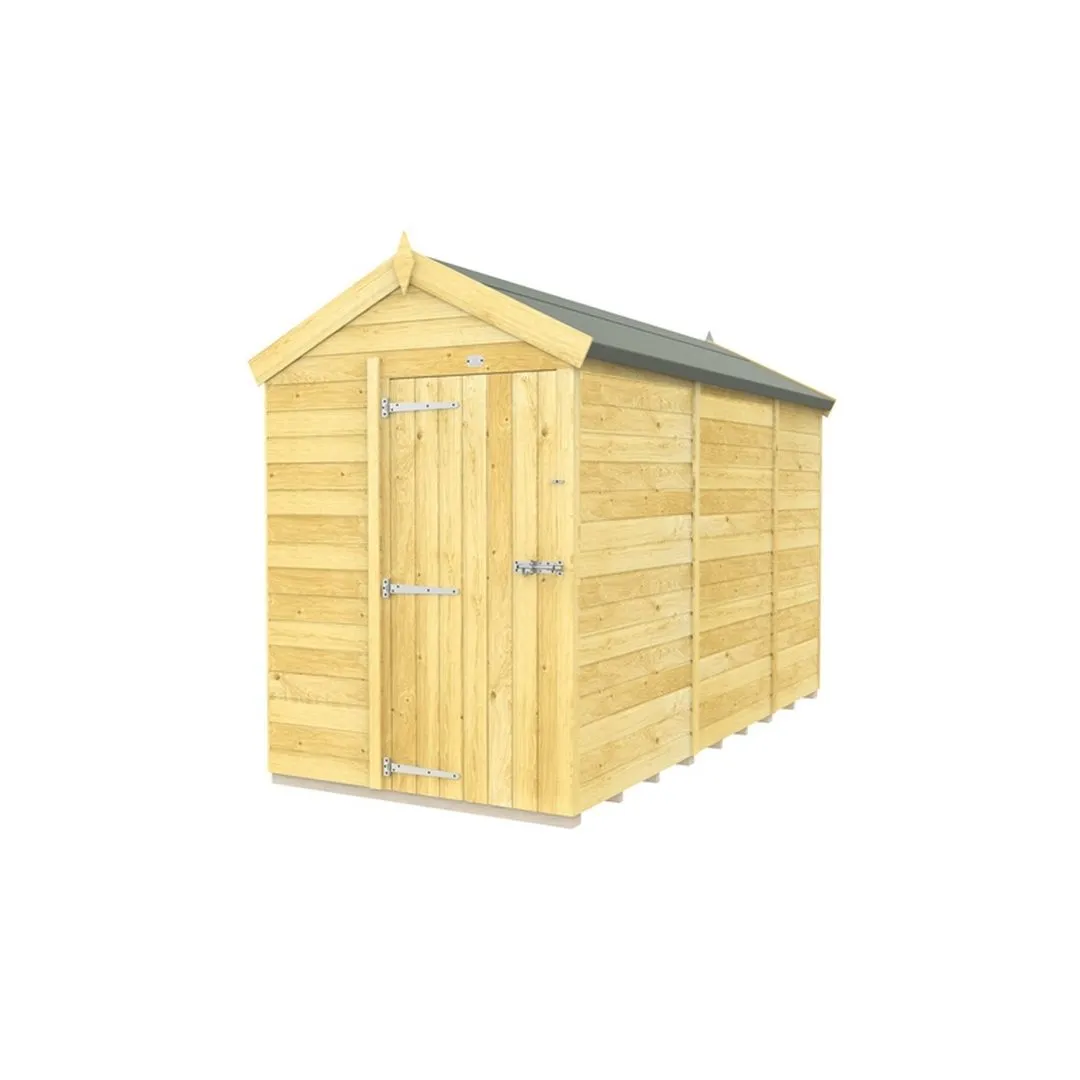 Buttercup Farm 5 x 11 Feet Apex Shed - Single Door W/O Window - L329 x W147 x H217 cm in Brown