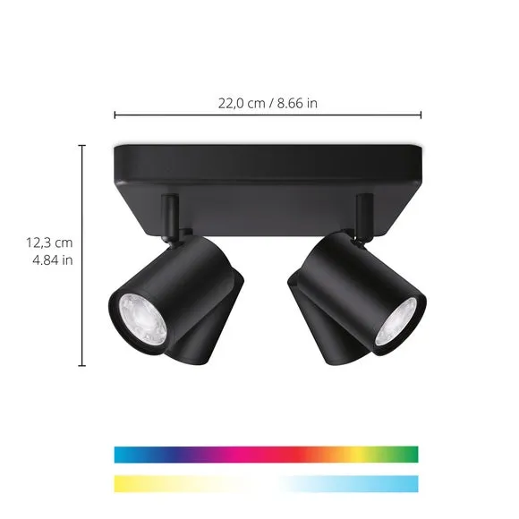 WiZ Imageo Smart 4 Light LED Adjustable Semi Flush Spotlight 2
