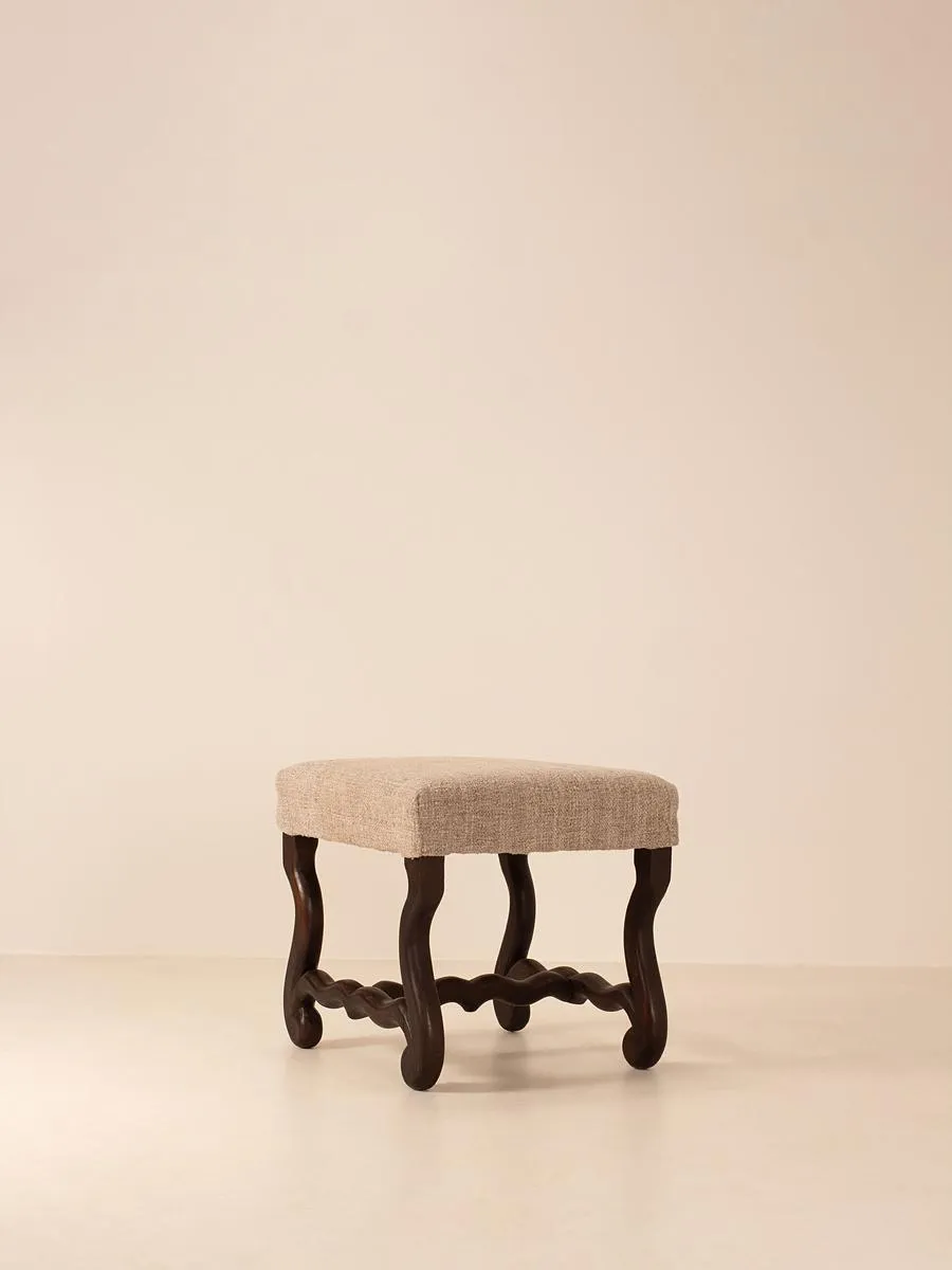 Vintage Stool, Ebonised Wood, England