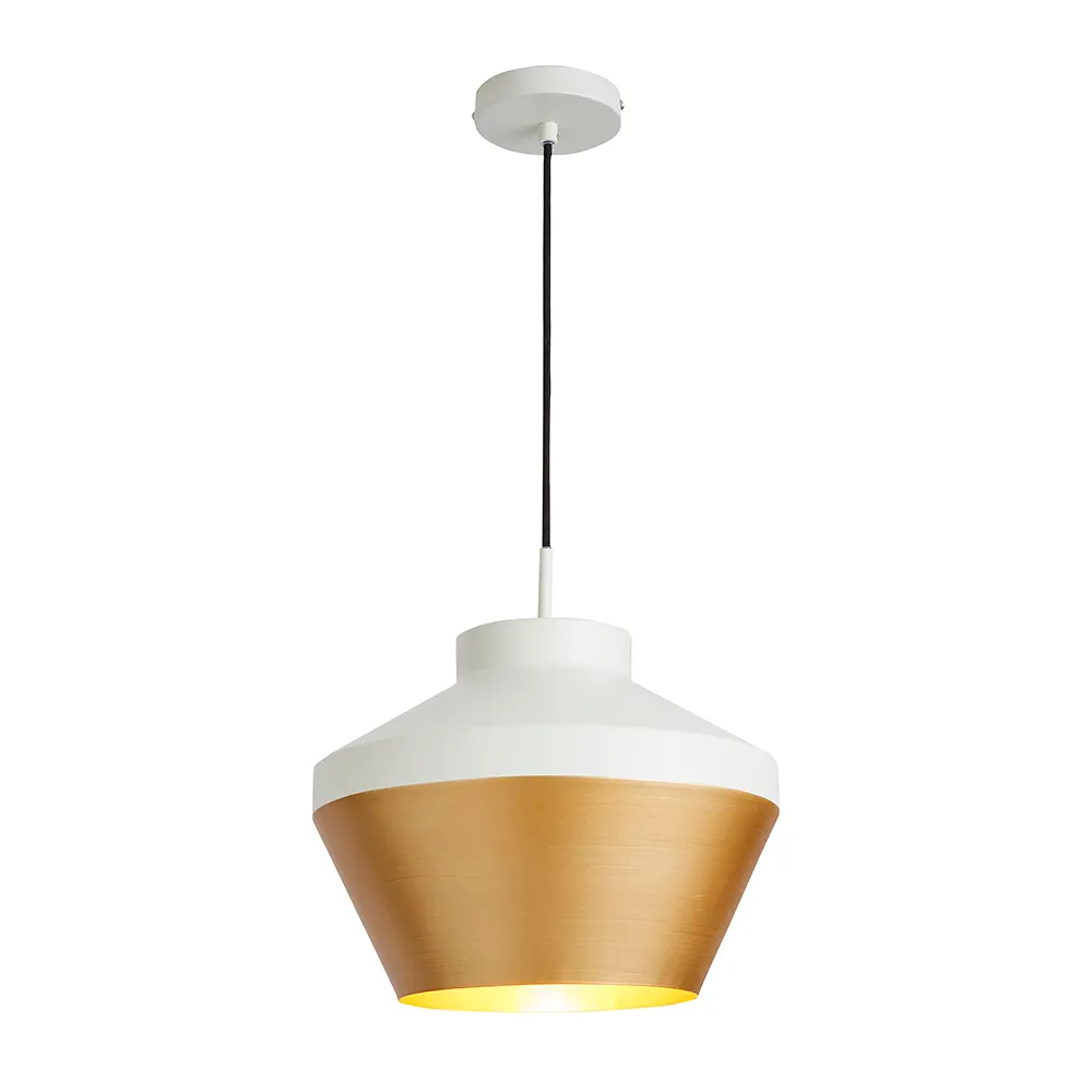 Lexi Ceiling Pendant, Ivory & Brass 1