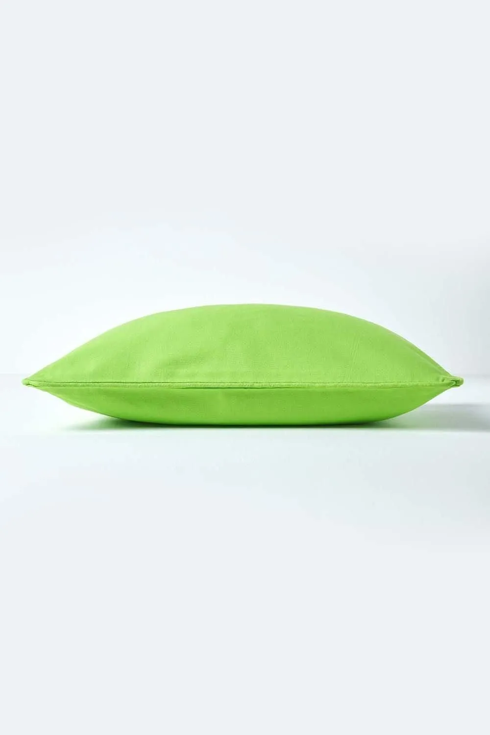 Homescapes Cotton Plain Cushion Cover in Green 2