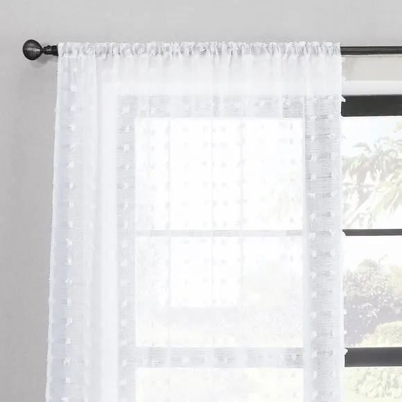 Tufted Slot Top Voile Panel 1