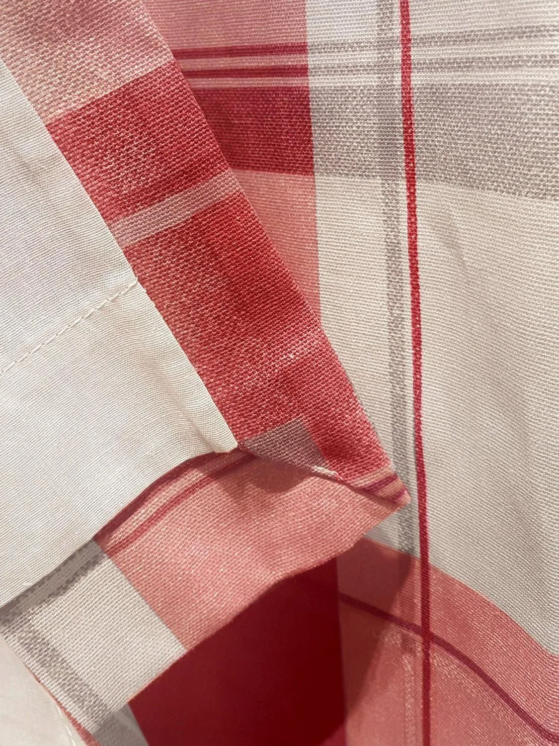 Fusion 'Balmoral Check' Country Checked Pattern Pair of Eyelet Curtains in Scarlet 4