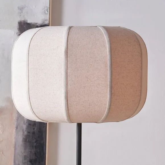 Pacific Lifestyle Oscar Metal and Linen Structured Floor Lamp 3