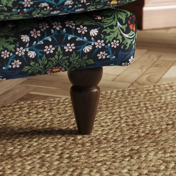 Jolene William Morris Blackthorn Print Velvet Snuggle Chair 5