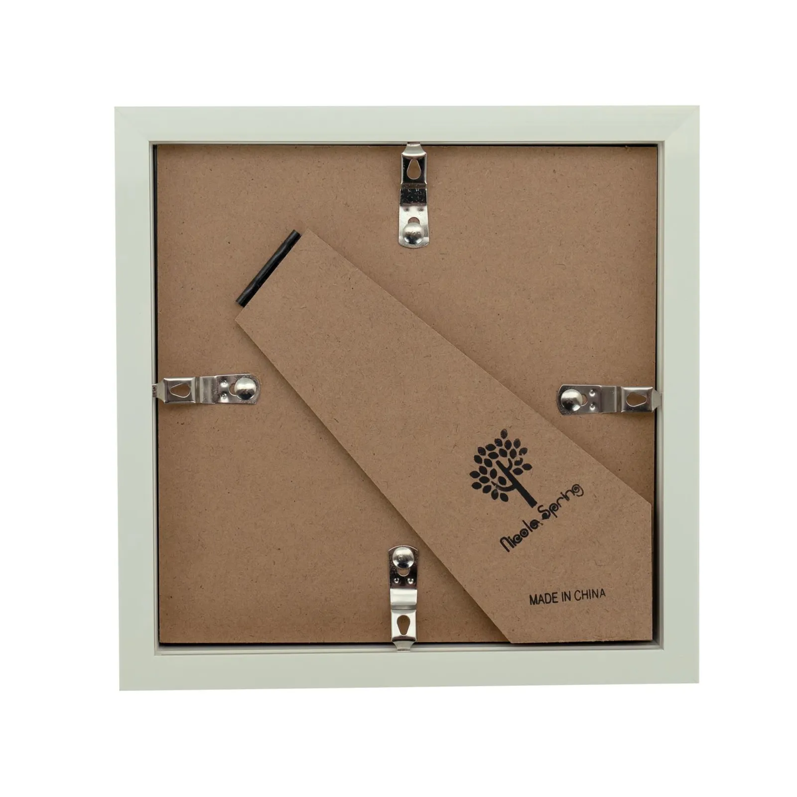 Nicola Spring 3D Box Photo Frames - 6 x 6" with 4 x 4" Mount - Ivory Mount - Pack of 2 in White 5