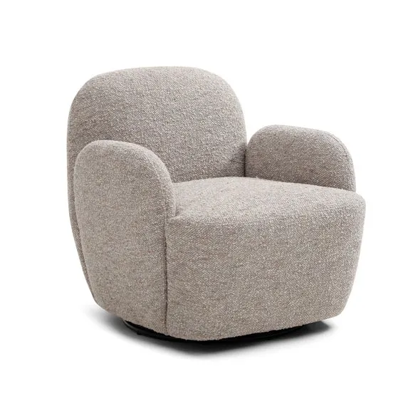 Ila Chunky Chenille Swivel Chair 6