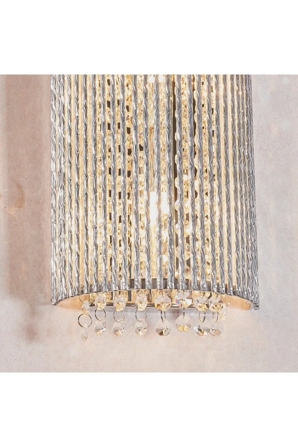 Netlighting Galina 2 Light Wall Light Chrome Plate & Clear Crystal G9 4