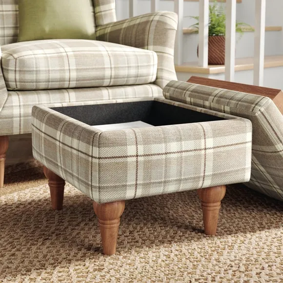 Charnwood Checked Storage Footstool 2