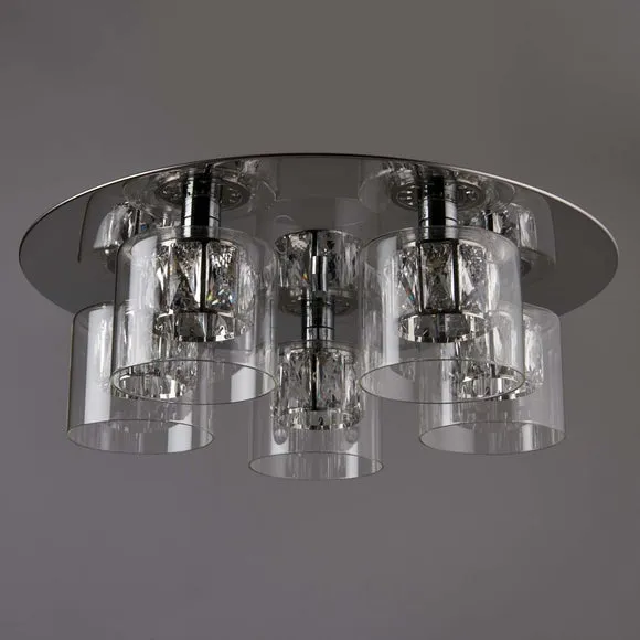 Return - Vogue Armoury 5 Light Flush Ceiling Light 3
