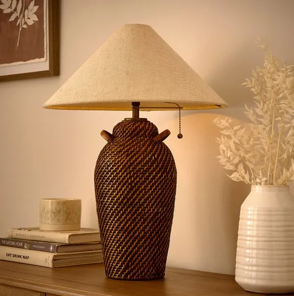 Churchgate Bradgate Rattan Table Lamp 2