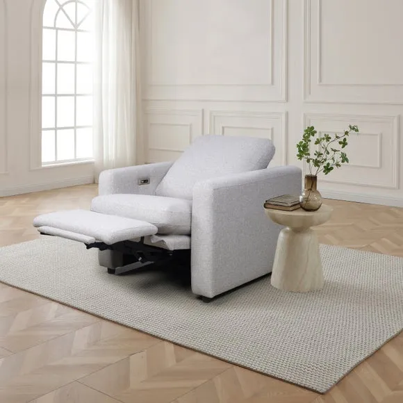 Zaria Boxy Basketweave Power Recliner Armchair 3