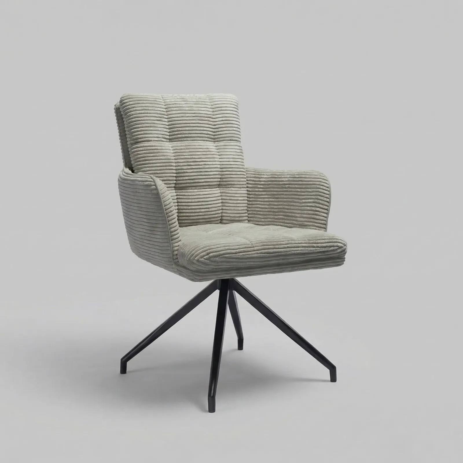 Odine Swivel Dining Chair, Grey Velvet | Barker & Stonehouse 2