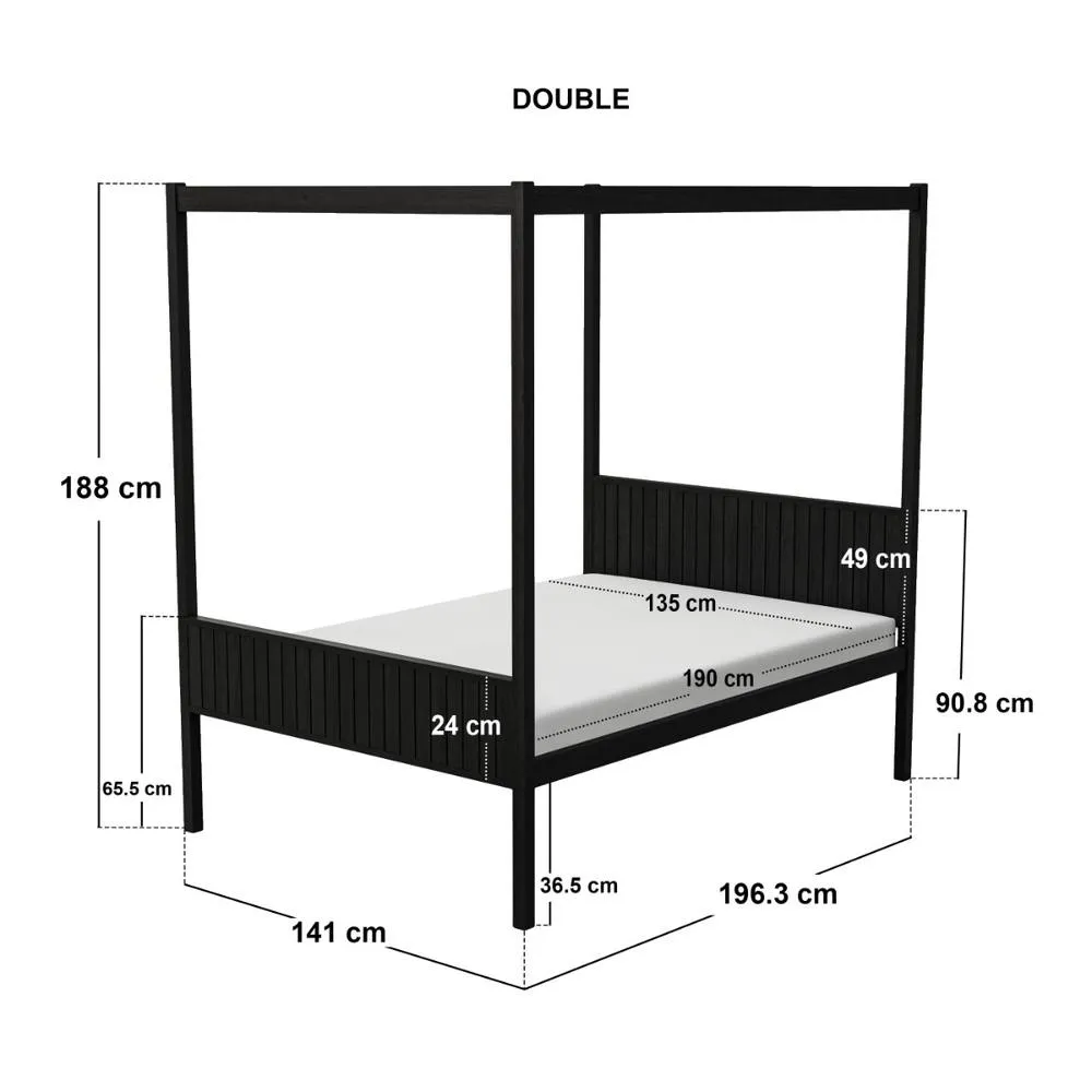 Flair Maddy 4 Poster Bed Black 6