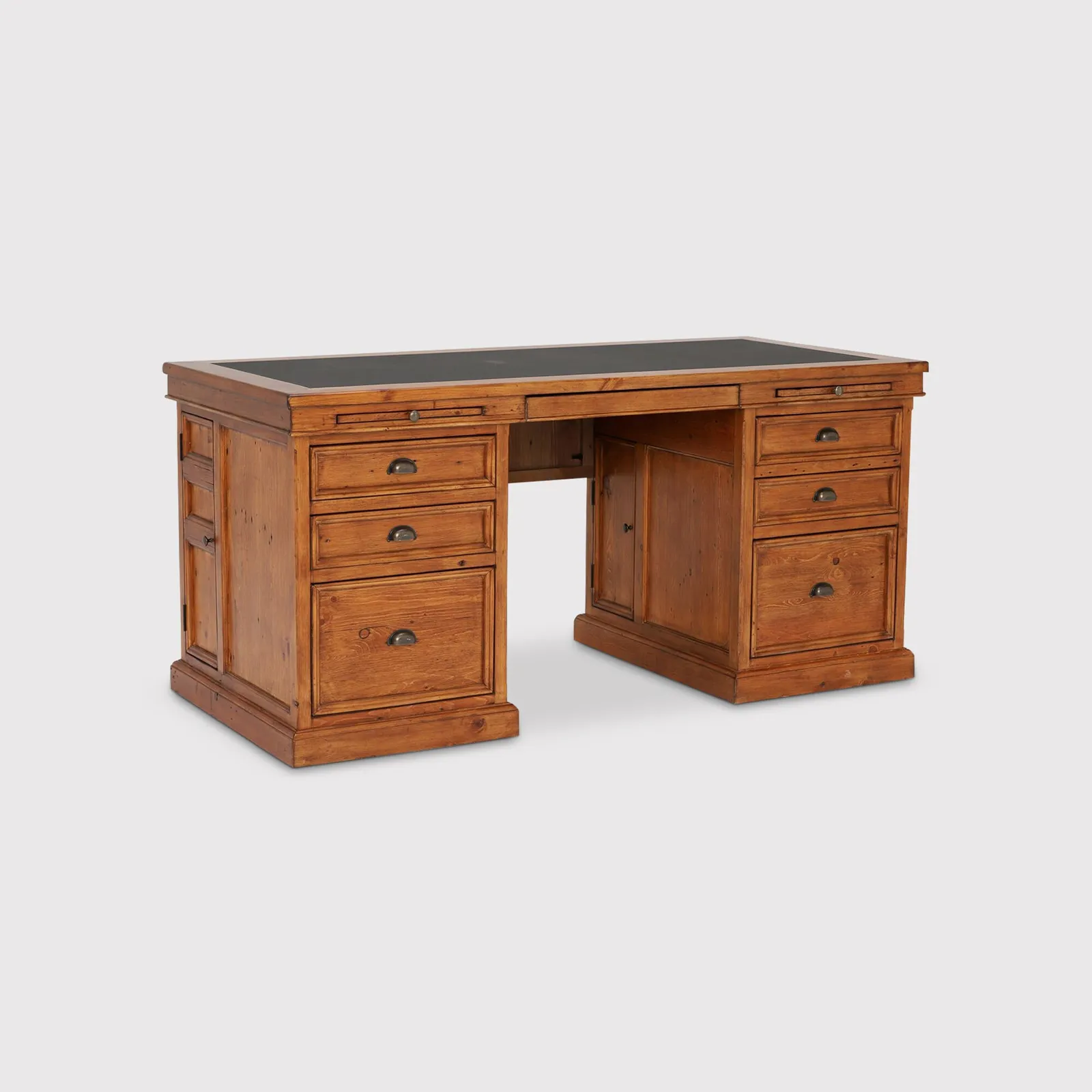 Villiers Double Pedestal Desk, Pine Wood | Barker & Stonehouse