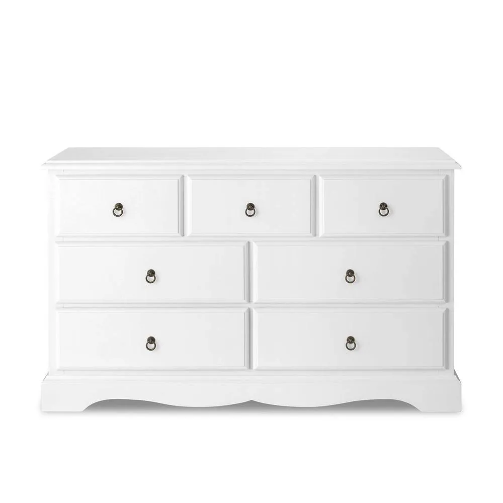 Statement Furniture Romance 3 Over 4 Chest of Drawers in Cool White 2