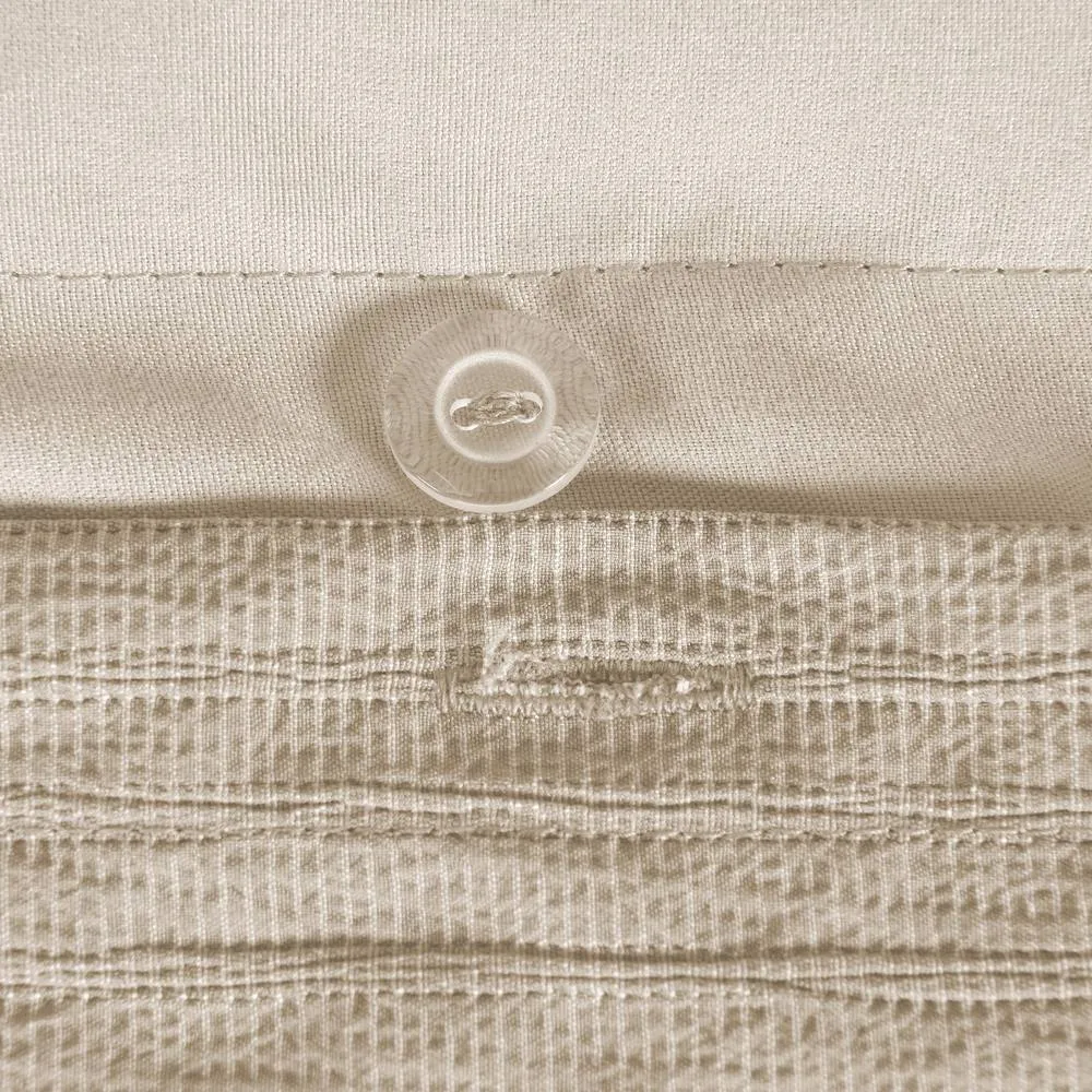 Smart Living Luxury Super Soft Stripe Dobby Duvet Set & Pillowcases in Natural 5