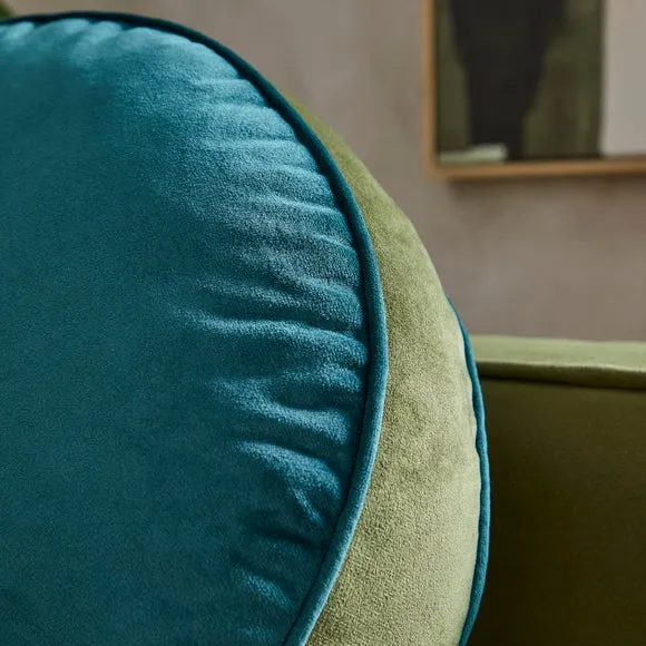 Luxe Velour Contrast Round Cushion 3