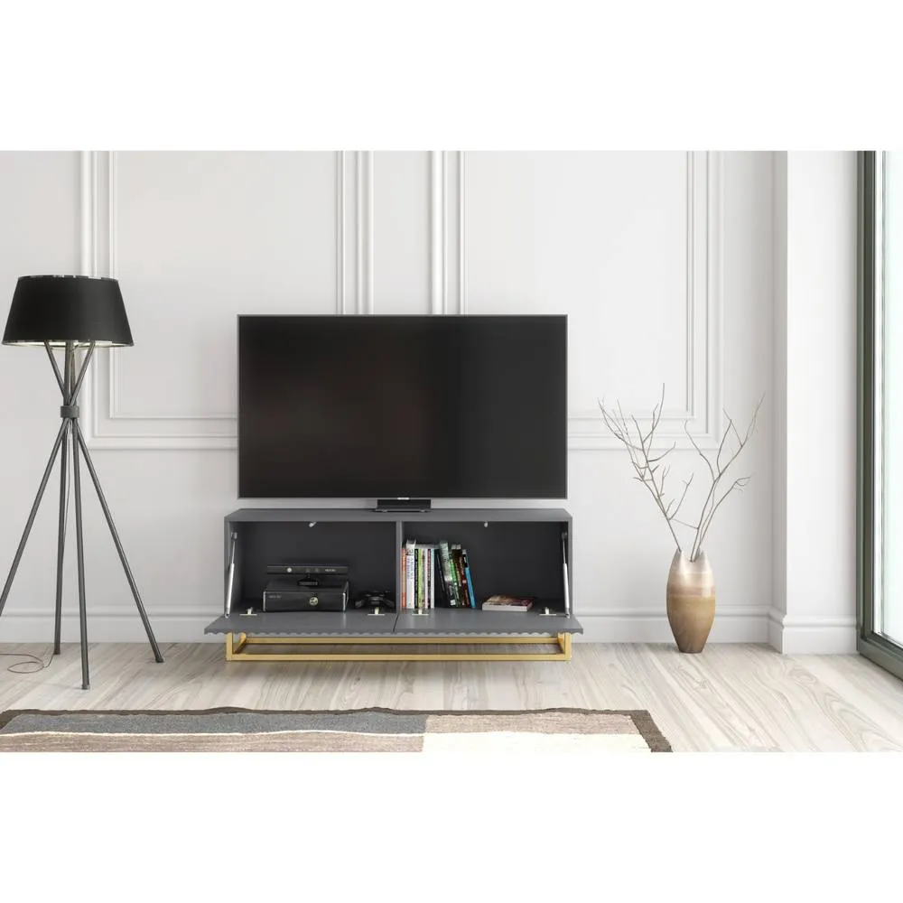 Creative Furniture Ripple TV Unit 100cm - Dark Grey with Fluted Doors 4