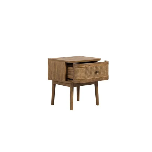 Callie Bedside Table, Smoked 4