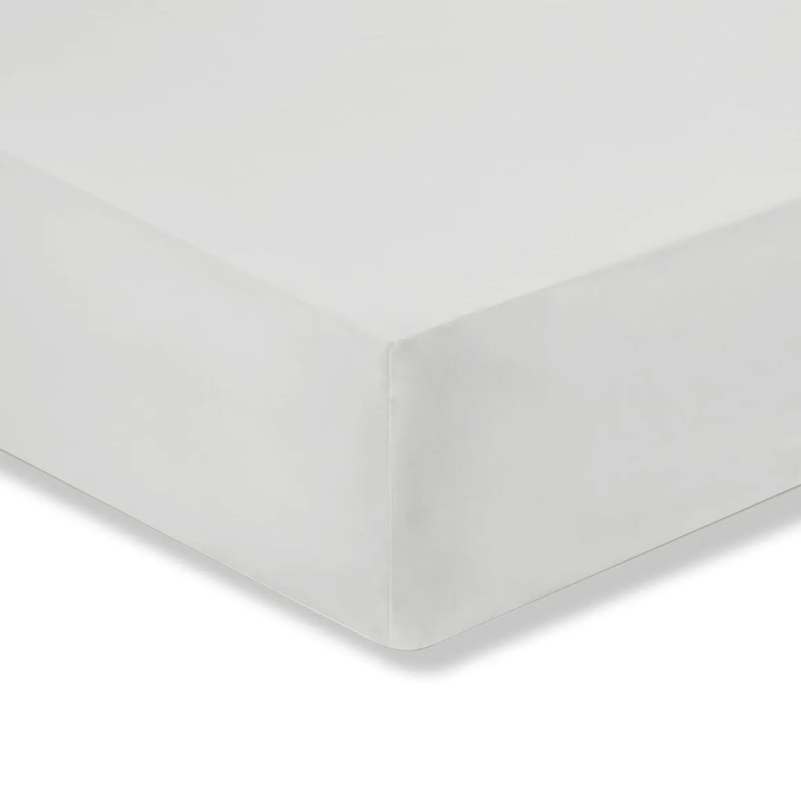 Plain 180 Thread Count Cotton Comfort Fitted Sheet White
