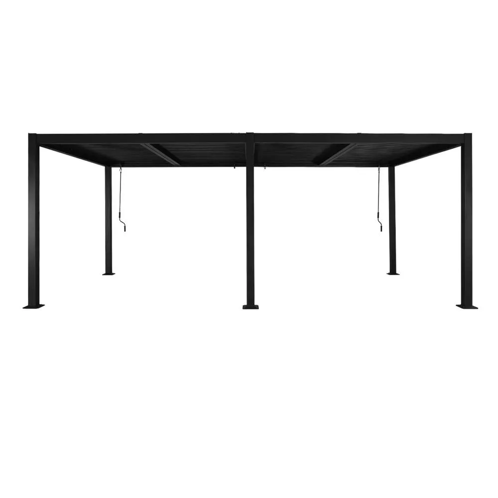 sweeek Louvered pergola aluminium & steel 6 x 3m in Black 6