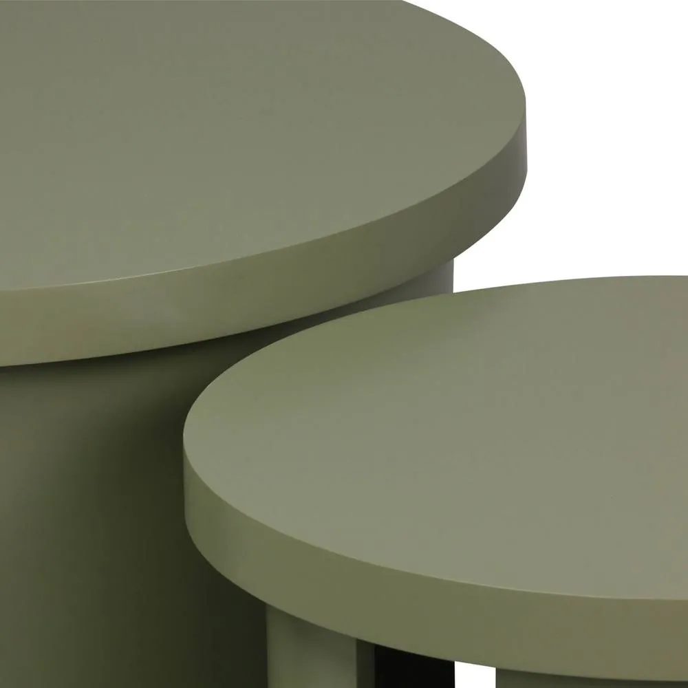 sweeek Set of 2 round nesting coffee tables in Khaki 6