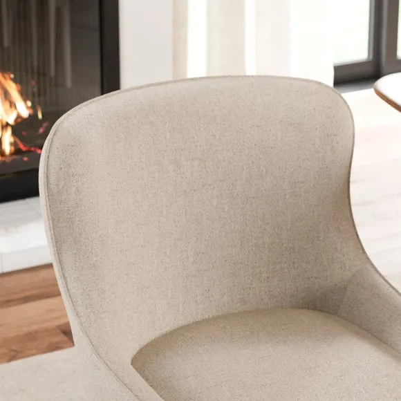 Montreal Set of 2 Fully Upholstered Dining Chairs, Fabric 3
