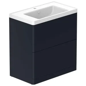 Nexa By VADO Veva Midnight Blue Freestanding Vanity Unit with Mineral Basin - 800mm