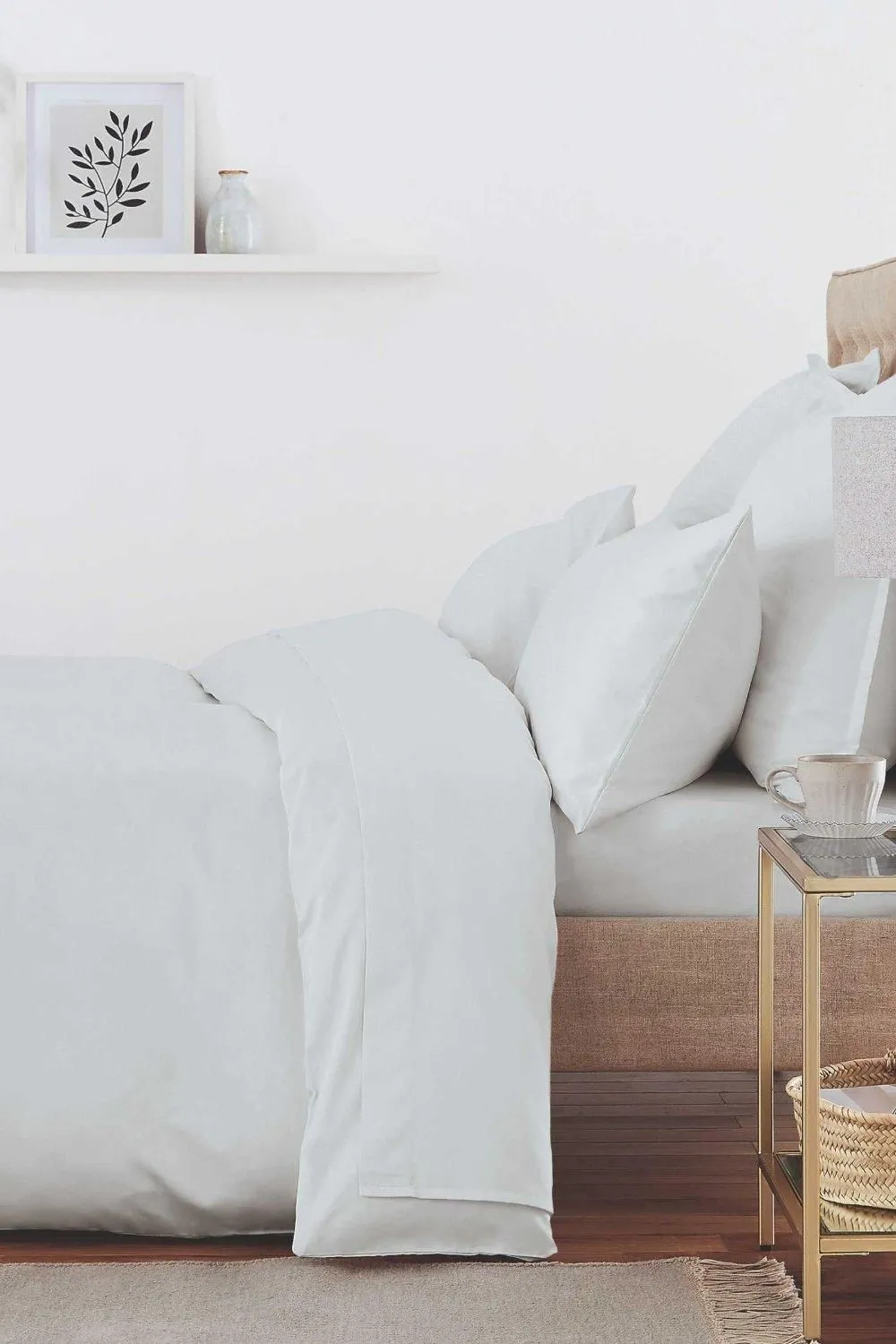 Murmur ' 250TC' Plain Dye Fitted Sheet in Grey 2