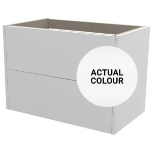 Duarti By Calypso Cascade 800mm Full Depth 2 Drawer Wall Hung Vanity Unit - Matt White