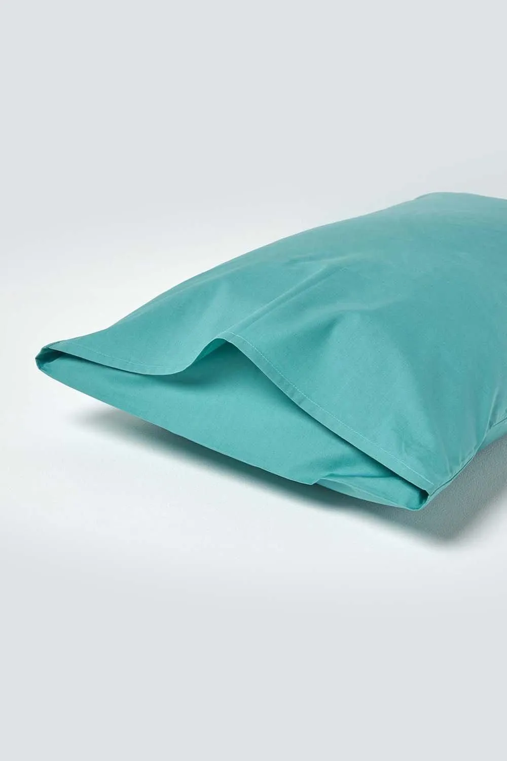 Homescapes Egyptian Cotton Housewife Pillowcase 200 TC, Standard Size in Teal 3