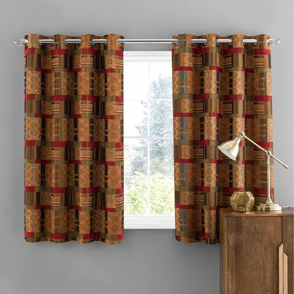 Prague Chenille Eyelet Curtains 5
