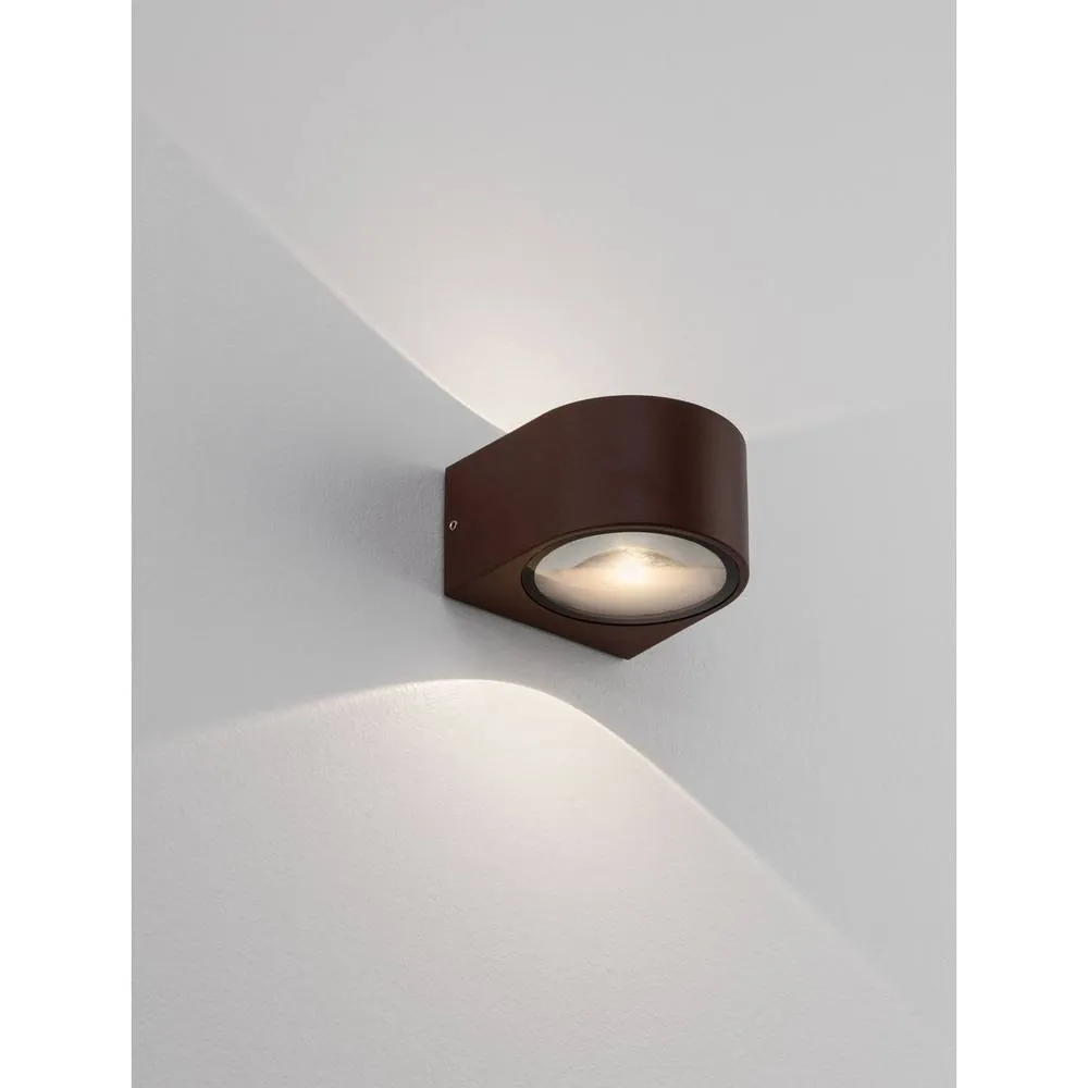 Netlighting Opera Outdoor Up Down Wall Lamp Corten LED 11W 950lm IP54 3000K in Brown 5