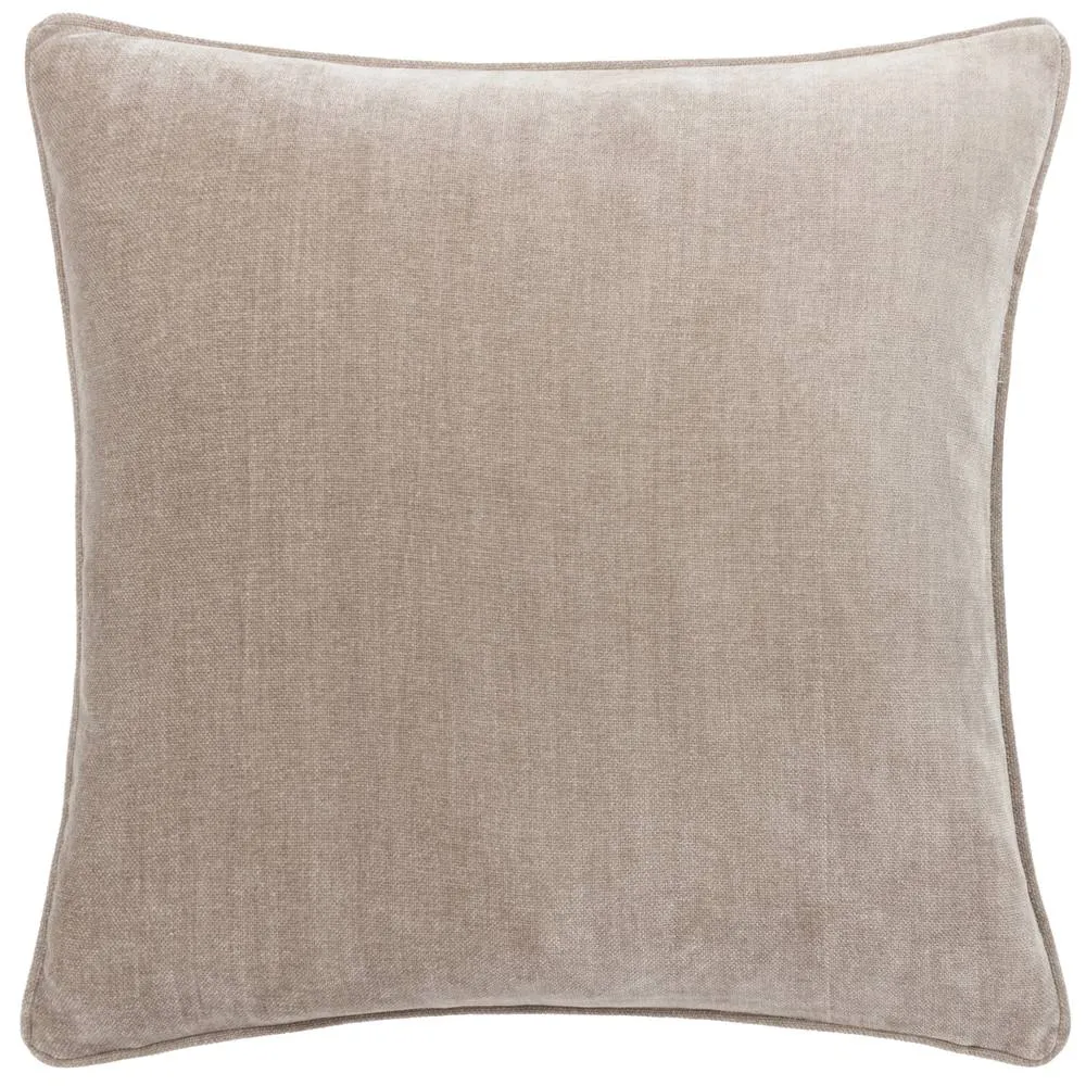 Yard Heavy Chenille Woven Piped Cushion in Beige 2