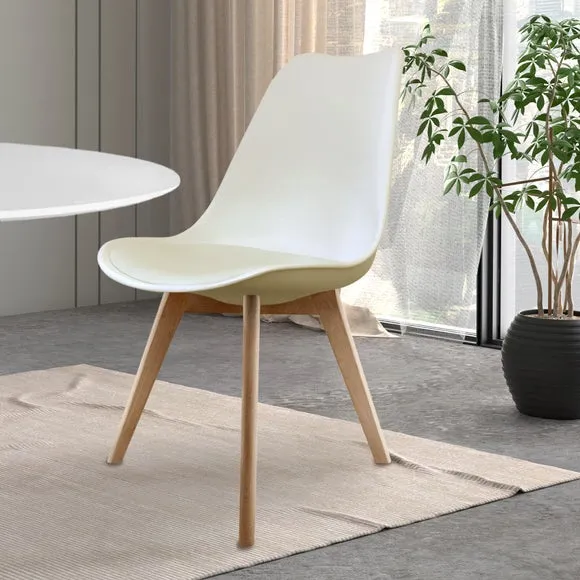 Fusion Living Soho Plastic Dining Chair with Squared Legs 1