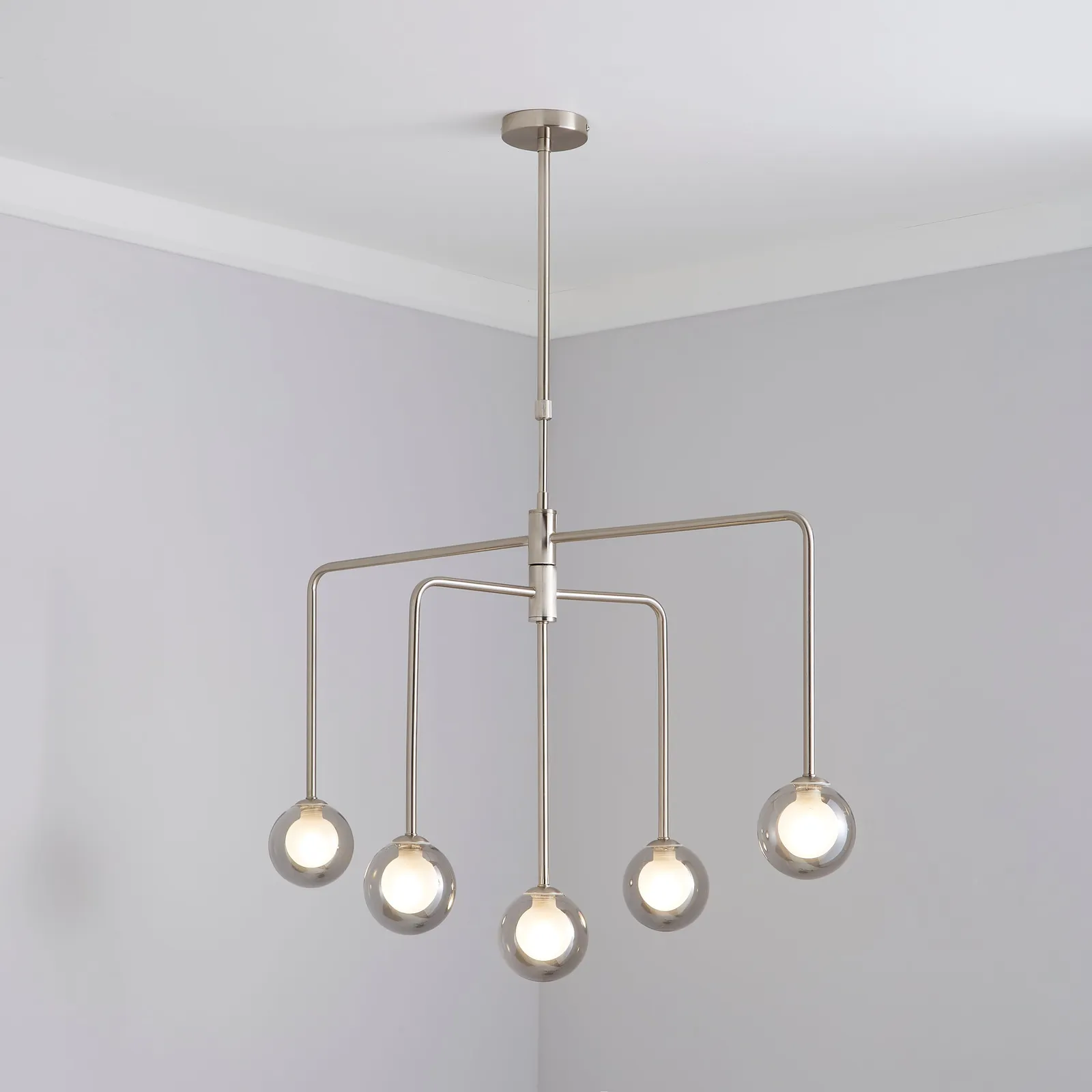 Maran 5 Light Ceiling Fitting Satin Nickel