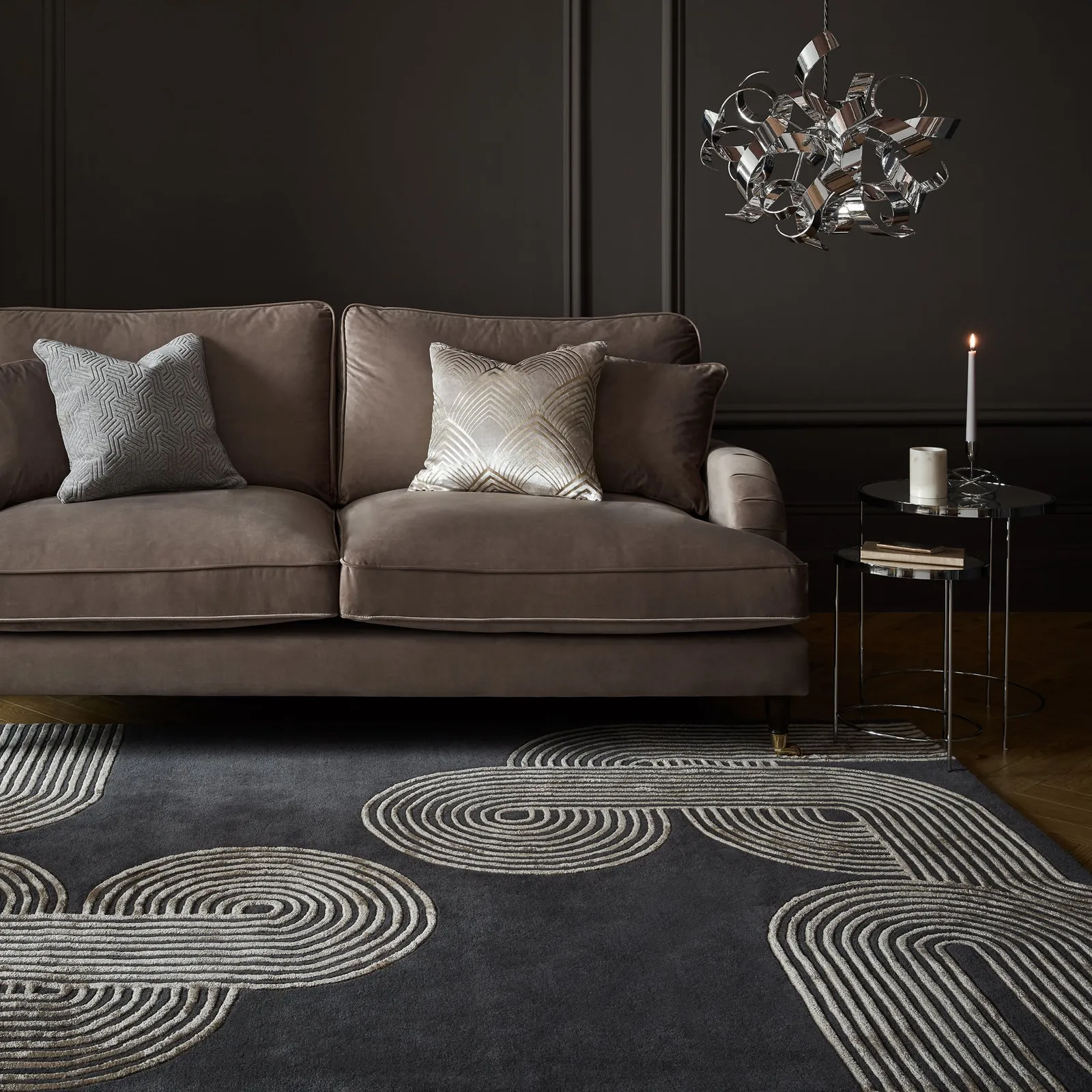 Maki Wool Mix Rug Grey