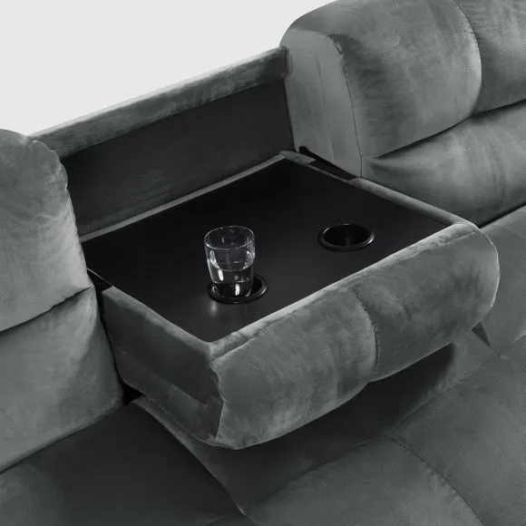 Margo Velvet with Storage Double Sofa Bed 3