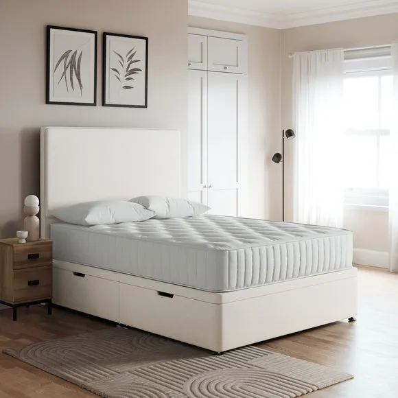 Luxury Side Ottoman Bed Frame, Linen 1