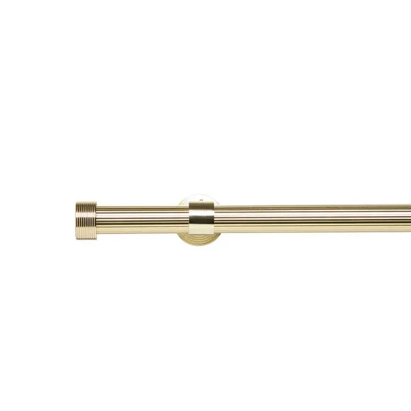 Trinity Ribbed Extendable Metal Eyelet Curtain Pole 2