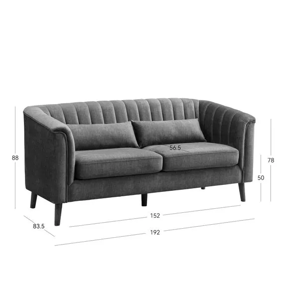 Image Furnishings Charlotte Velvet 3 Seater Sofa 3