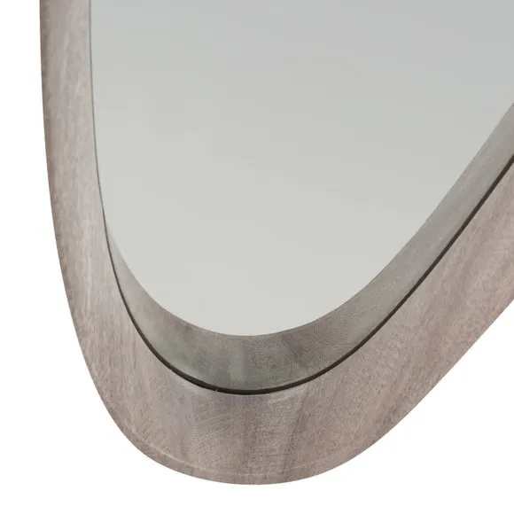 Pebble Wood Veneer Wall Mirror 3